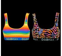 2-Pack Seamless Bralettes - Radiant Collection OddBalls Multi XXXL
