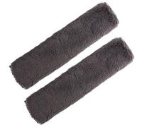 2 Pack Seat Belt Pads, Seatbelt Strap Cover Soft Faux Big Rabbit Fur Car Seat Belt Covers Comfort Car Harness Pads Protect Shoulder Neck Padding for Kids, Adults(Gray)