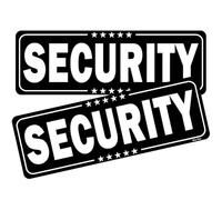 2 Pack Security Magnet for Car, Large Patrol Car Magnetic Signs, Reflective Security Magnetic Sign for Vehicle Door Guard Professional 15.7 Inch x 5.3 Inch (Black-Security-2 Pack)