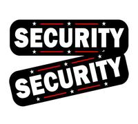 2 Pack Security Magnet for Car, Large Patrol Car Magnetic Signs, Reflective Security Magnetic Sign for Vehicle Door Guard Professional 15.7 Inch x 5.3 Inch (White-Security-2 Pack)