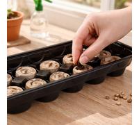 2-Pack Seed Propagation Kit - 20 Peat-Free Compost Pellets With Reusable Growing Trays & Clear Lids