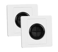 2 Pack Self-Adhesive Cable Entry Cover - 86x86mm Rubber Grommet Plate for TV/Home Office | 31mm Hole, ABS Wall Cable Hole Cover (White)