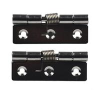 2 Pack Self Closing Spring Door Hinges, 304 Stainless Steel, Brushed Finish, Heavy Duty Cabinet Box Hardware, Silver, Screw Mount, 1/1.5/2/2.5/3/4 Inch(3 Inch)