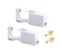 2 Pack Self Ear Piercing Gun Earring Disposable Ear Stud Gun Kit Sterile No Pain Ear Piercing Gun Kit Tool (Gold Ball)
