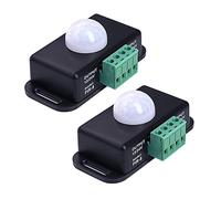 2 Pack Sensky 6A DC 12V 24V PIR Motion Sensor, Infrared Motion Sensor Switch for Timer Function Sign Control, LED Strips Lighting
