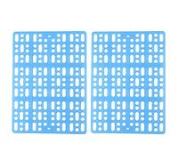 2 Pack Set Pet Mat for Cage 11.8"x7.9" Hole Splicable Foot Pad Leak Design Dog Cage Accessory Pad