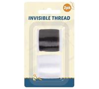 2 Pack Sewing Machine Threads Essential for Your Sewing Kit & Box | Sewing Thread for Multipurpose Use Black & White Invisible Thread Set of 2 Colours Individual Thread of 200m
