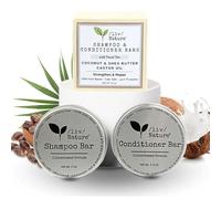 2 Pack Shampoo and Conditioner Set with Travel Case, Strengthens and Repairs Dry Hair, Coconut, Castor Oil, Shea Butter, Made in the USA