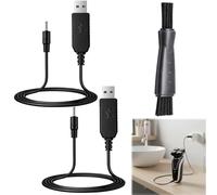 2 Pack Shaver Charger for Braun with Double Headed Cleaning Brush, Beard Trimmer Charger for Braun 5513, 5516, BT/MGK3221 Series