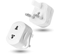 2-PACK Shaver Plug Adaptor UK,2 Pin to 3 Pin Toothbrush Converter Plug with 13A Fuse,Toothbrush Charger Adapter UK,Bathroom Electric Shaver Razor Adaptor for Epilators Bathroom,for US EU Plug