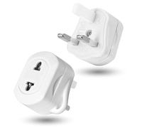 2-PACK Shaver Plug Adaptor UK,SHUOMAO 2 Pin to 3 Pin Toothbrush Converter Plug with 13A Fuse,Toothbrush Charger Adapter UK,Bathroom Electric Shaver Razor Adaptor for Epilators Bathroom,for US EU Plug
