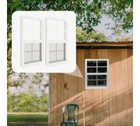 2 Pack Shed Windows, Chicken Coop Windows, 14 x 21 Inch White
