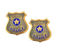 2 Pack Sheriff Badge Pin,Police Badge,Police Cosplay Props for Role-playing,Cowboy Party Decoration Badges,Cowboy Party Decoration School Carnival Prizes,Party Bag Gift Fillers
