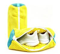 2-Pack Shoe Wash Laundry Bag, Self-Lock Zipper for Washer Dryer, Yellow | 2-pack mesh shoe wash bags. Self-lock zipper. Deep-clean, anti-scratch, washer-dryer safe, fits most shoes.