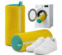 2 Pack Shoe Washing Machine Bag - Premium Trainer Washing Machine Bag for Sneakers & Trainers - Heavy Duty Mesh Trainer Laundry Bag with Microfiber Scrubbing & Zipper Protector