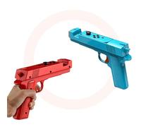 2 Pack Shooting Game Gun Controllers for Nintendo Switch/Switch OLED Controller,Gun Hand Grip Motion Controller Gamepad Joypad Gaming Accessories for Nintendo Switch Shooter Hunting Games (Blue + Red)