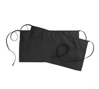 2 Pack Short Apron with Deep Pockets Polyester Waist Apron for Chef Cook Bar for bistro Server Kitchen Use 60x30cm