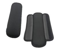 2 Pack Shoulder Strap Pads, Black Thick Breathable Shoulder Straps for Bags, Universal Hook and Loop Replacement Adjustable Fastener Cushions for Camera Luggage Backpack Guitar Laptop Computer Bag