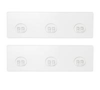 2 Pack Shower Caddy Adhesive for Replacement, Strong Transparent Adhesive for Shower Caddy Sticky Pads, No Drilling for Corner Shelf Basket, Bathroom Storage Shelves, Kitchen Racks and Soap Holder