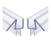 2-Pack Shower Door Bottom Seal Strip - 20 Inch Length Glass Sweep for 3/8 Inch Thick Doors - for Ultra Clear PC Material Water Barrier - Easy Install Drip Rail