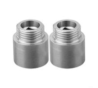 2-Pack Shower Pipe Extender 30mm Rust-Resistant Steel | G1/2 male to female thread, 30mm length, precise angle adjustment, leak-free seal, easy install