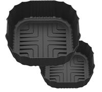 2-Pack Silicone Air Fryer Liners for Ninja Crispi FN101GY/FN101SG/FN101ST - 4QT & 6-Cup Reusable Non-Stick Basket Covers - BPA-Free, Dishwasher Safe - Fits Air Fryer, Oven, Microwave [Black]