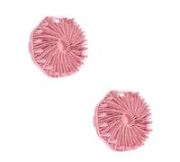 2-Pack Silicone Body Scrubber for Exfoliating & Massage, Eco-Friendly Shower Brush with Soft Bristles and Massage Nodes, Gentle Skin Cleansing Scrubber for Sensitive Skin, Non-Slip Handle (Pink)