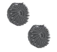 2-Pack Silicone Body Scrubber for Exfoliating & Massage, Eco-Friendly Shower Brush with Soft Bristles and Massage Nodes, Gentle Skin Cleansing Scrubber for Sensitive Skin, Non-Slip Handle (Grey)