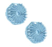 2-Pack Silicone Body Scrubber for Exfoliating & Massage, Eco-Friendly Shower Brush with Soft Bristles and Massage Nodes, Gentle Skin Cleansing Scrubber for Sensitive Skin, Non-Slip Handle (Blue)