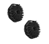 2-Pack Silicone Body Scrubber for Exfoliating & Massage, Eco-Friendly Shower Brush with Soft Bristles and Massage Nodes, Gentle Skin Cleansing Scrubber for Sensitive Skin, Non-Slip Handle (Black)