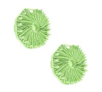 2-Pack Silicone Body Scrubber for Exfoliating & Massage, Eco-Friendly Shower Brush with Soft Bristles and Massage Nodes, Gentle Skin Cleansing Scrubber for Sensitive Skin, Non-Slip Handle (Green)