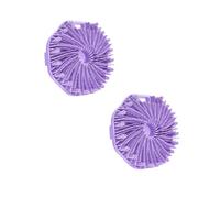 2-Pack Silicone Body Scrubber for Exfoliating & Massage, Eco-Friendly Shower Brush with Soft Bristles and Massage Nodes, Gentle Skin Cleansing Scrubber for Sensitive Skin, Non-Slip Handle (Purple)