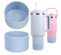 2-Pack Silicone Boot for 40 30 20 OZ Stanley Cup Accessories, Anti-Slip Thick Protective Sleeve Cover for Stanley 20OZ 30OZ Tumbler Ice-Flow 16OZ Bottle, Boots for Yeti Cups Protector Bottom Bumper