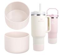 2-Pack Silicone Boot for Stanley 40 30 20 OZ Cup Accessories, Anti-Slip Thick Bottom Boots for Stanley 20OZ 30OZ Tumbler Ice-Flow 16OZ Bottle, Protector Sleeve Cover for Yeti Cups Protective Bumper