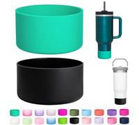 2-Pack Silicone Boot for Stanley Cup 30/40oz - Anti-Slip Bottom Protector for Stanley Accessories, Noise Reducing Tumbler Boot, BPA-Free Cup Protector for Quencher H2.0 & IceFlow, Car, Office & Travel