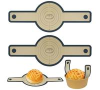 2 Pack Silicone Bread Sling for Dutch Oven, Non Stick Reusable Baking Mat with Long Heat Resistant Handles, Sourdough Sling Set for Bread Making and Oven Baking