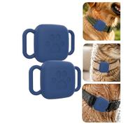 2 Pack Silicone Case for eufy security SmartTrack Link Anti-Lost GPS Pet Tracker,daunke Waterproof &Scratch-Resistant & Washable Cover,Fit for Dog/Cat Collars Portable Locator Accessory,Blue