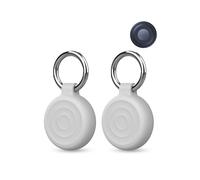 2 pack Silicone Case For Motorola Moto Tag Anti-Loss Tracker,daunke Full Protection Cover(suitable for Elderly,Pets,Backpack,Luggage,Kids,Keys) Scratch-Resistant,White