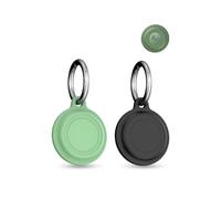 2 pack Silicone Case For Motorola Moto Tag Anti-Loss Tracker,daunke Full Protection Cover(suitable for Elderly,Pets,Backpack,Luggage,Kids,Keys) Scratch-Resistant,Black & Green