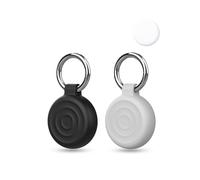 2 pack Silicone Case For Oscanna Tag Anti-Loss Tracker,daunke Full Protection Cover(suitable for Elderly,Pets,Backpack,Luggage,Kids,Keys) Scratch-Resistant,Black & White