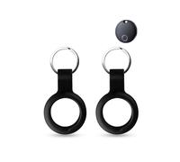 2 pack Silicone Case for Reyke Smart Tag Pro Anti-Loss Tracker,daunke Full Protection Cover(suitable for Elderly,Pets,Backpack,Luggage,Kids,Keys) Scratch-Resistant,Black