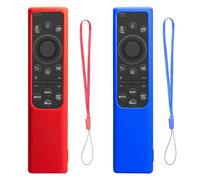 2 Pack Silicone Case for Samsung Smart TV Remote - Compatible with BN59-01385, BN59-01386, TM2280E, BN59-01391 - Protective Silicone Cover for 2022 Solar Cell Remote Control(Royal Blue +Red)