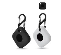 2 pack Silicone Case for Tile by Life360 Mate/Tile Mate (2022) Anti-Loss Tracker,daunke Full Protection Cover(suitable for Elderly,Pets,Backpack,Luggage,Kids,Keys) Scratch-Resistant,Black and White.