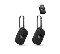 2 pack Silicone Case for Tile Life360 Pro Anti-Loss Tracker,daunke Full Protective Cover for Cat & Pet Collars(suitable for Elderly,Backpack,Luggage,Kids,Keys) Scratch-Resistant,Black