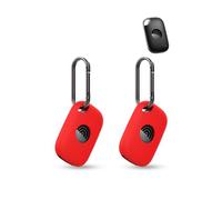 2 pack Silicone Case for Tile Life360 Pro Anti-Loss Tracker,daunke Full Protective Cover for Cat & Pet Collars(suitable for Elderly,Backpack,Luggage,Kids,Keys) Scratch-Resistant,Red