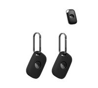 2 pack Silicone Case for Tile Life360 Pro Anti-Loss Tracker,daunke Full Protective Cover for Cat & Pet Collars(suitable for Elderly,Backpack,Luggage,Kids,Keys) Scratch-Resistant,Black