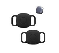 2 Pack Silicone Case for UGREEN Anti-Lost GPS Pet Tracker,daunke Waterproof &Scratch-Resistant & Washable Cover,Fit for Dog/Cat Collars Portable Locator Accessory,Black