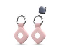 2 pack Silicone Case For UGREEN FineTrack Anti-Loss Tracker,daunke Full Protection Cover(suitable for Elderly,Pets,Backpack,Luggage,Kids,Keys) Scratch-Resistant,Pink