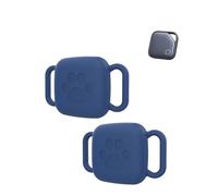 2 Pack Silicone Case for UGREEN FineTrack Anti-Lost GPS Pet Tracker,daunke Waterproof &Scratch-Resistant & Washable Cover,Fit for Dog/Cat Collars Portable Locator Accessory,Blue