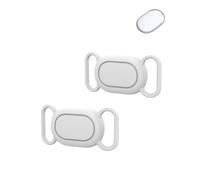 2 Pack Silicone Case for Xiaomi Tag Anti-Lost GPS Pet Tracker,daunke Waterproof &Scratch-Resistant & Washable Cover,Fit for Dog/Cat Collars Portable Locator Accessory,White
